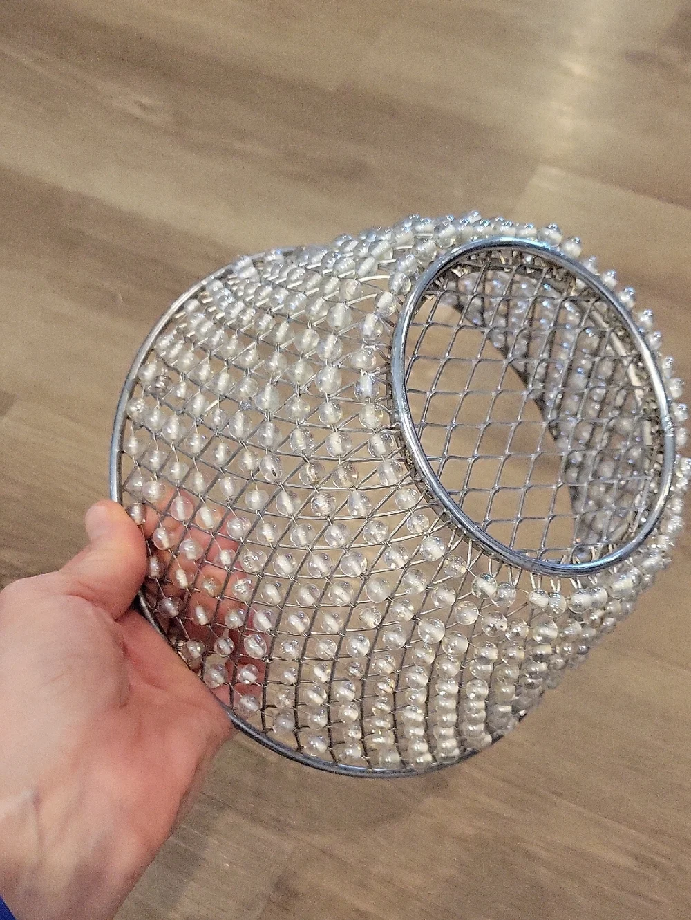 Pottery Barn Beaded Accent Basket